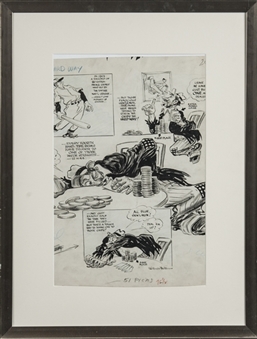 Willard Mullin "Brooklyn Bum" Original Artwork In Framed Display